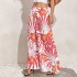 Customizable Women's Tropical Floral Print Loose Wide Waist XL Pants